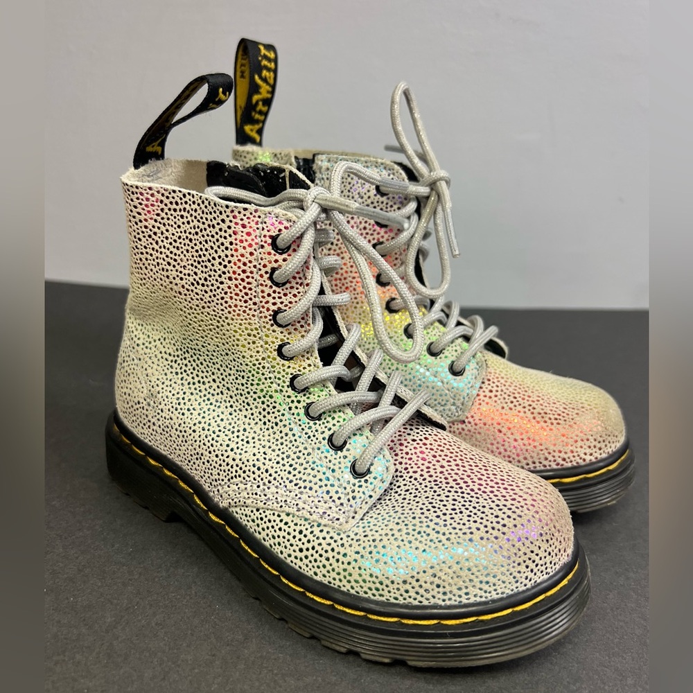 Dr Martens-youth, boots-Iridescent-Size:9, Pre-Owned